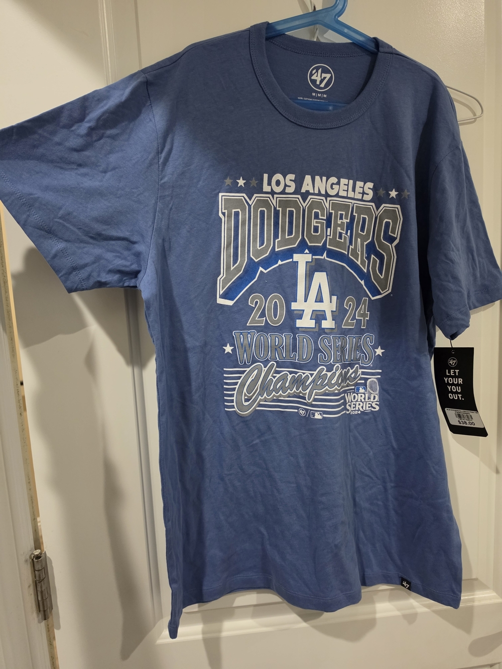 47 Los Angeles Dodgers Light Blue 2024 World Series Champions Tee